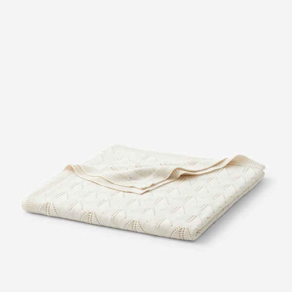 The Company Store Legends Hotel Pointelle Natural Throw Blanket