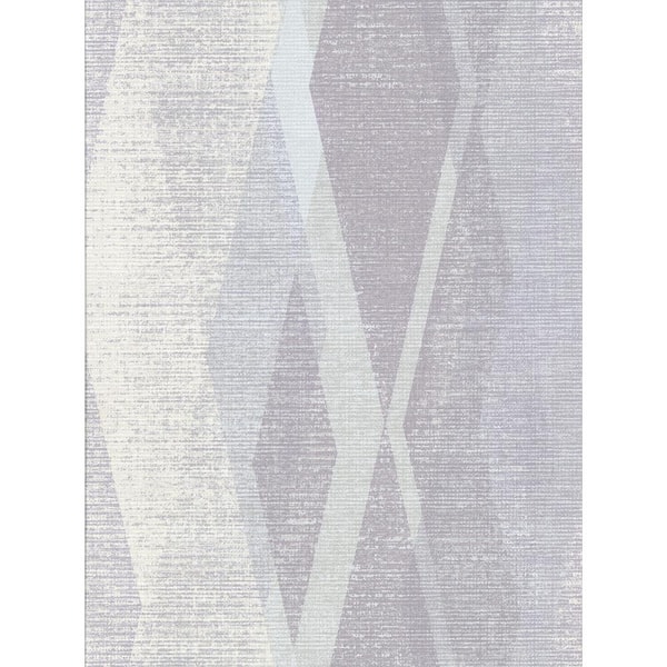 Brewster Torrance Lavender Distressed Geometric Paper Strippable Roll (Covers 57.8 sq. ft.)