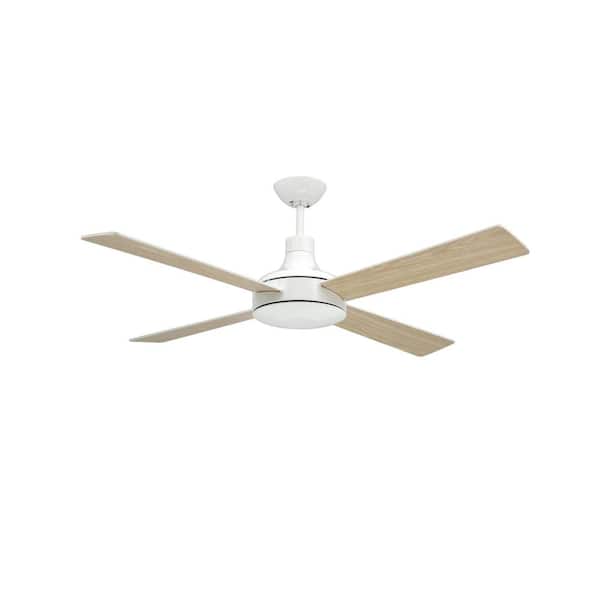 TroposAir Quantum II 52 in. Pure White Ceiling Fan with Remote Control