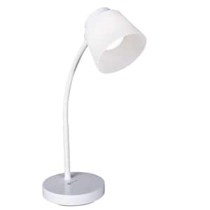 13.5 in., White Clarify LED Desk Lamp with 4 Brightness Settings