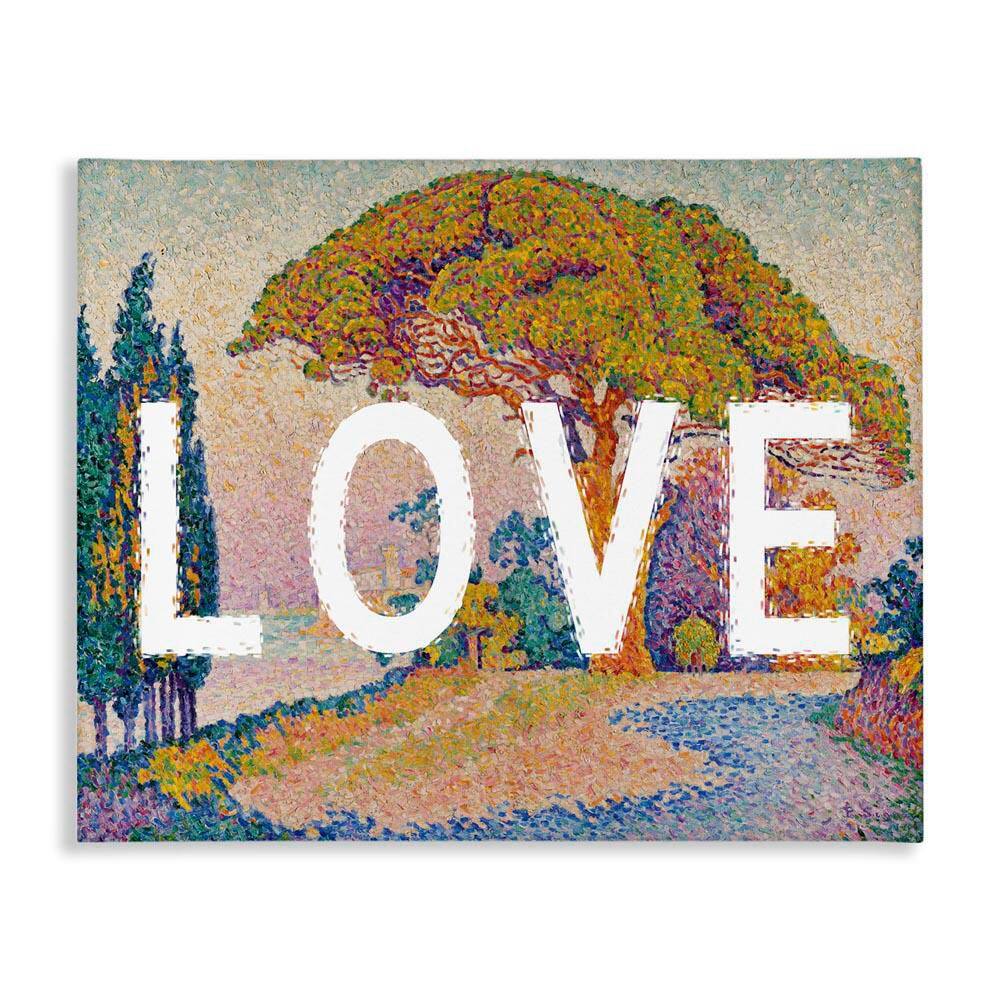 Impressionist Love over Landscape by Daphne Polselli Unframed Nature Graphic Art Print 36 in. x 48 in. price history on PriceWatchPro