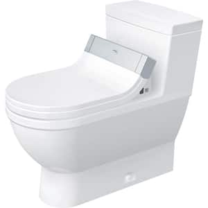 Starck 3 1-Piece 1.28 GPF Single Flush Elongated Toilet in White, Seat Not Included
