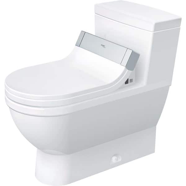 Duravit Starck 3 1-Piece 1.28 GPF Single Flush Elongated Toilet in White, Seat Not Included