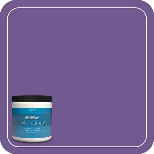 BEHR PREMIUM PLUS 8 oz. #P570-6 Classic Waltz Satin Enamel Interior/Exterior Paint & Primer Color Sample