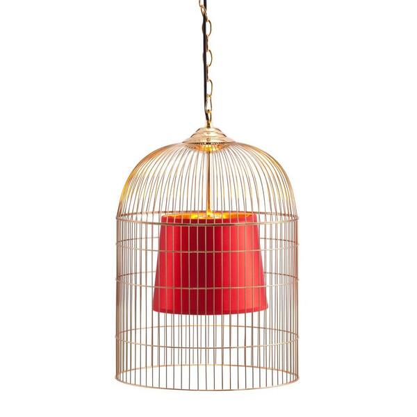 ZUO Sprite 6-Light Gold and Red Ceiling Small Lamp