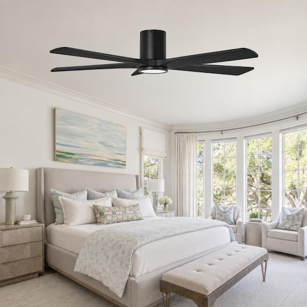Overhead Fans Duclsaty 60 in Solid Wood Ceiling Fan with Light Remote Dimmable Full ...