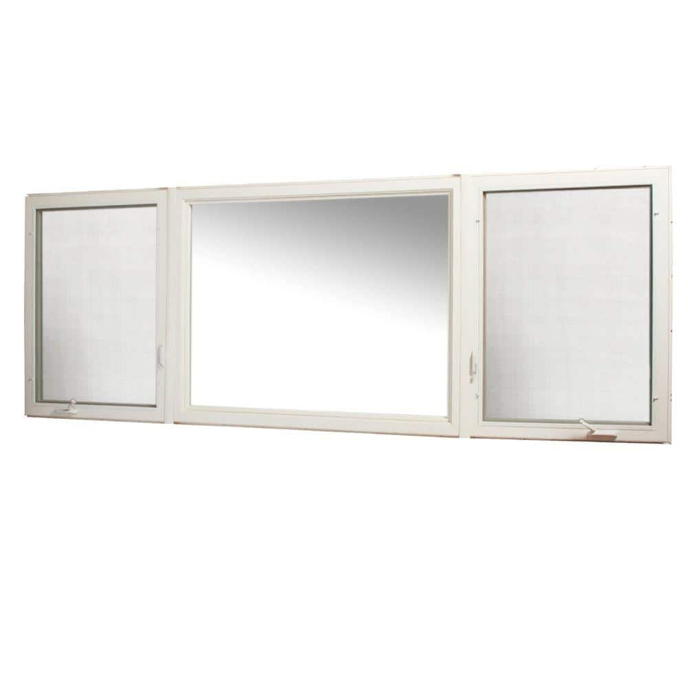 TAFCO WINDOWS 131 In. X 48 In. Vinyl Casement Window With Screen ...