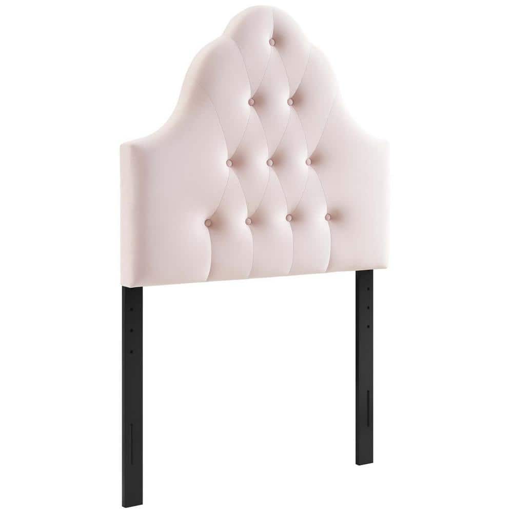 MODWAY Sovereign Pink Twin Diamond Tufted Performance Velvet