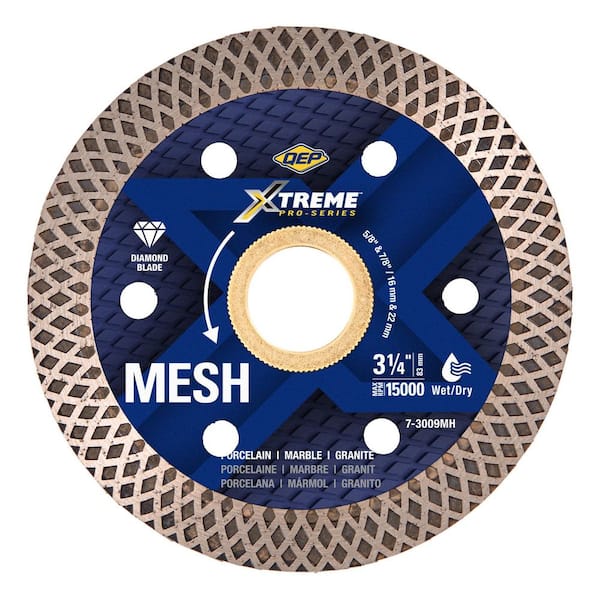 Xtreme Pro Series 3-1/4 in. Mesh Diamond Blade Wet/Dry Cuts Through Porcelain, Marble, Granite and Slate