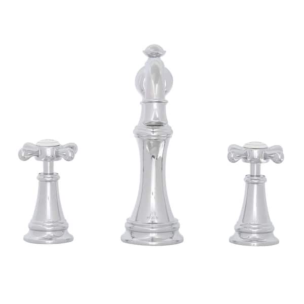 Weymouth 8 in. Widespread 2-Handle High-Arc Bathroom Faucet Trim Kit in Chrome (Valve Not Included)