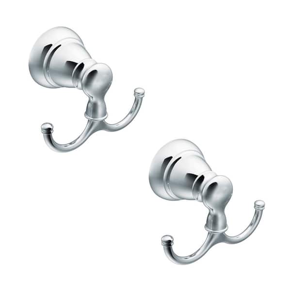 MOEN Banbury Double Robe Hook in Chrome (2-Pack Combo) TY2603CH