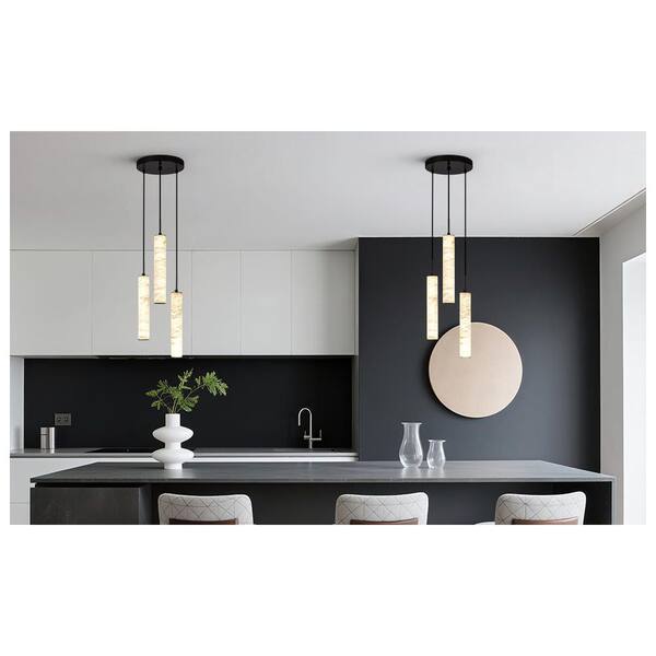ZHLWIN Home Light 30-Watt 3 Lights Black Dimmable Integrated LED