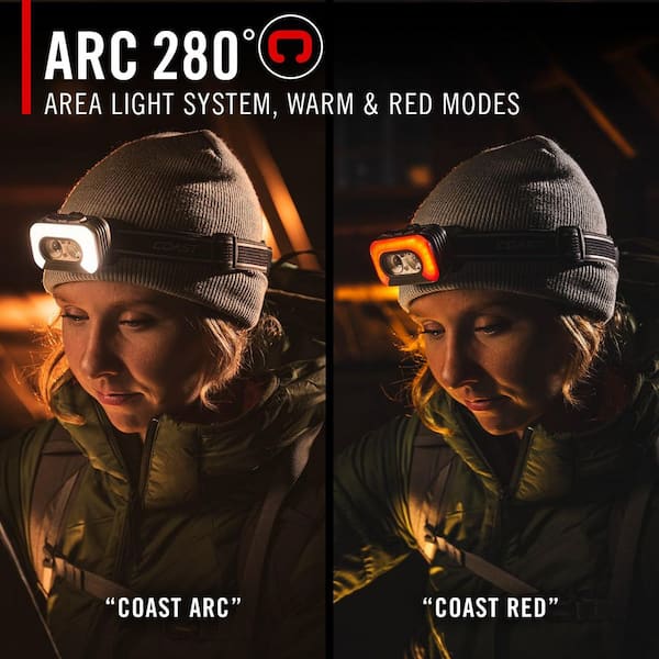 Coast RL35R 1100 Lumens Voice Activated Rechargeable Headlamp