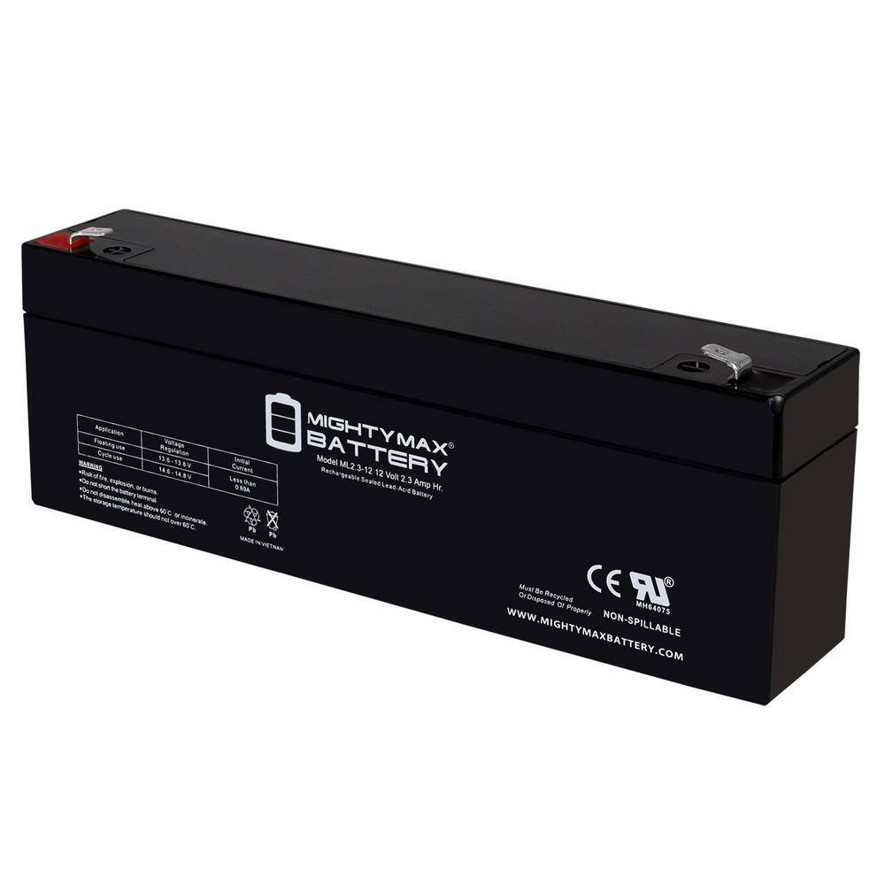 12-Volt 2.3AH F1 SLA Replacement Battery Compatible with B and B Battery BP2.3-12 price history on PriceWatchPro