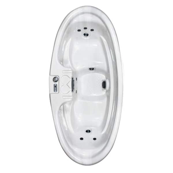 USA SPAS Capri 2-Person Plug and Play 8-Jet Spa with Dual-Level Seating and Hard Cover