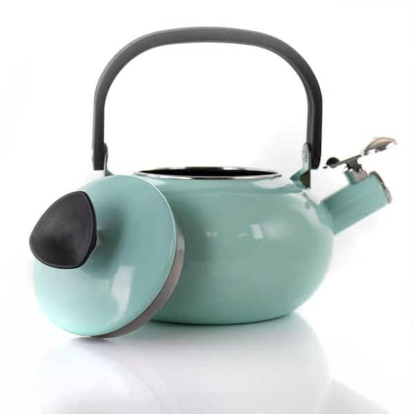 KENMORE 1.5 Quart Enamel On Steel Whistling Tea Kettle in Blue 985114029M -  The Home Depot