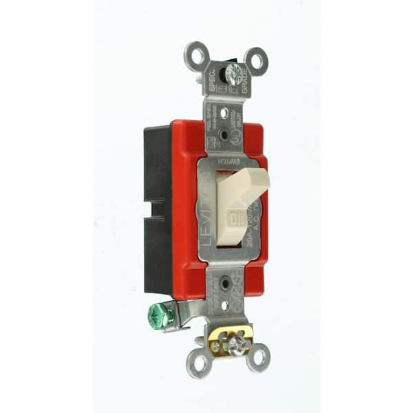 15/20 Amp Single-Pole Industrial Toggle Switch, Light Almond 1221-20T