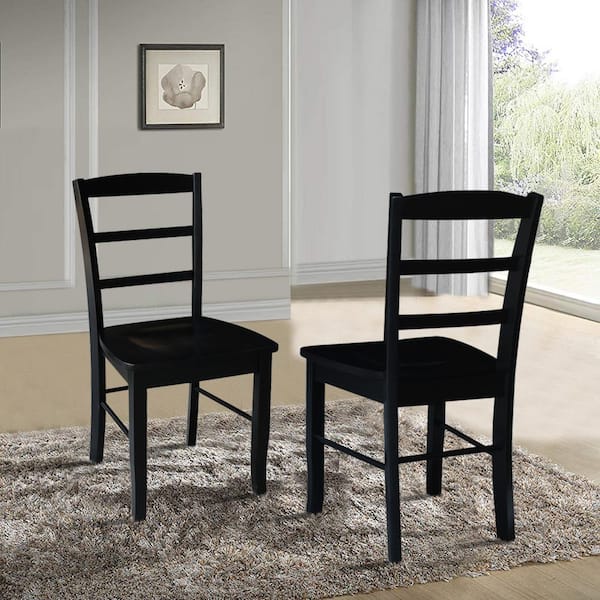 Madrid Black Wood Dining Chair (Set of 2)