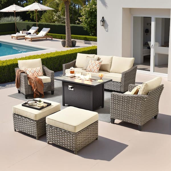 BRUNT トライベーション上下セット　オリーブ Bezseller 3-Pieces Patio Set, Outdoor Wicker Patio Furniture
