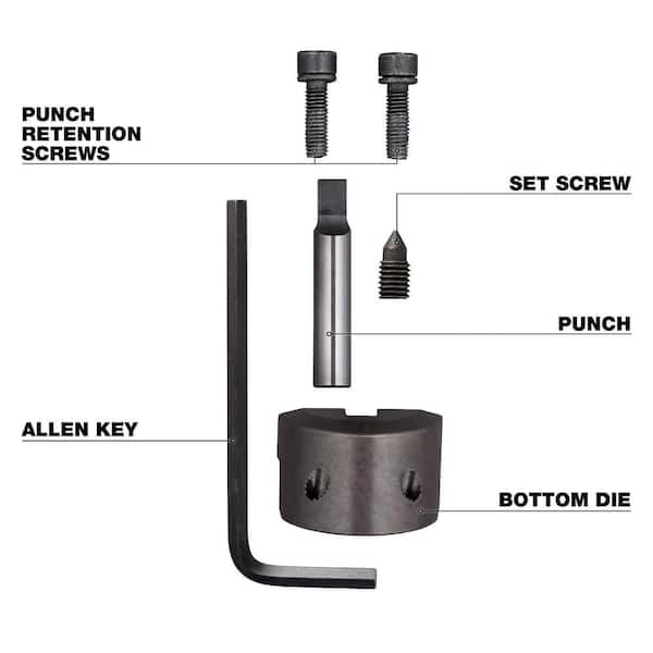 Milwaukee M18 FUEL 10-Gauge Nibbler Punch and Die Set 48-44-0274