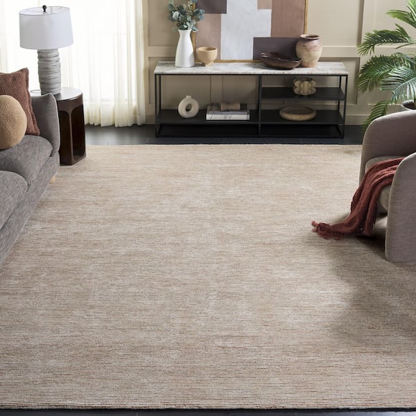 Soho 9 ft. x 12 ft. Rust Ribbed Area Rug