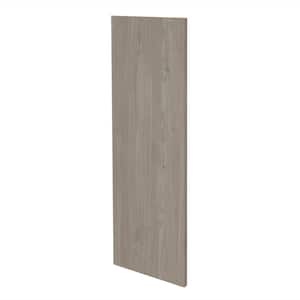 Grey Nordic Slab Style Vanity Kitchen Cabinet End Panel (36 in W x 0.75 in D x 21 in H)