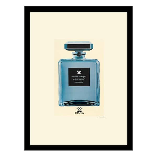 VENICE BEACH Collections Glam Perfume Bottle, Classic Quote by Fairchild Paris Framed Graphic Print Abstract Poster Art Print 18 in. x 14 in.