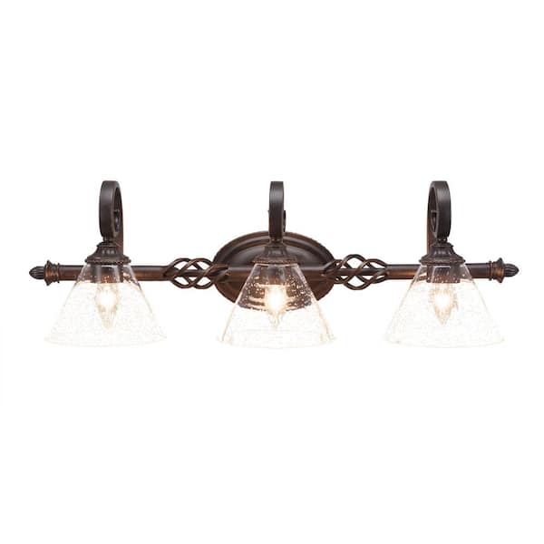 Unbranded Bridgewater 29 in. 3-Light Dark Granite Vanity Light