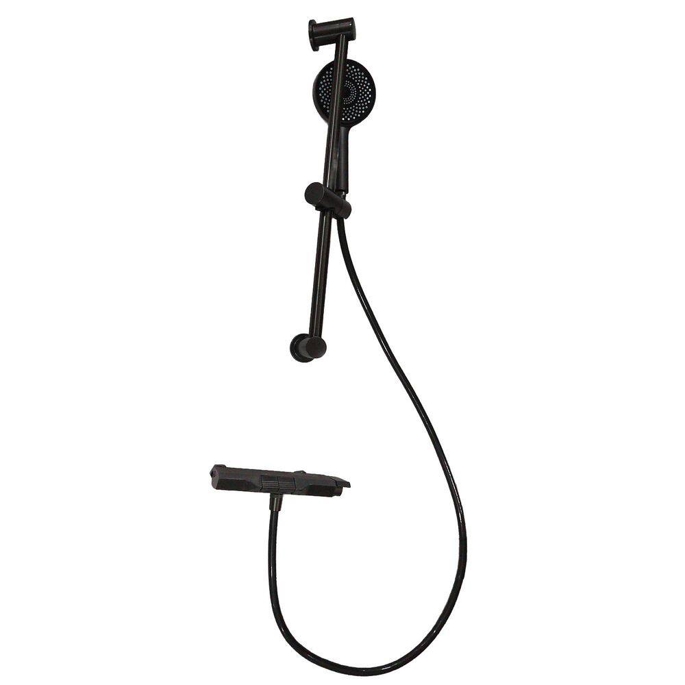 1-Spray Adjustable Height Shower Faucet 2.5 GPM with Piano Button Control and Aluminum Valve in Gun Gray price history on PriceWatchPro