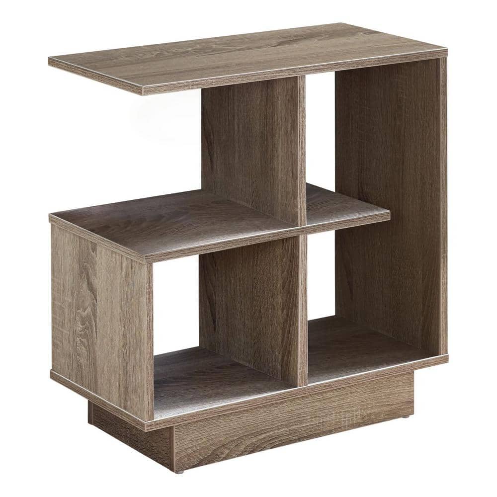 Dark Taupe Particle Board Kitchen Cart with Storage