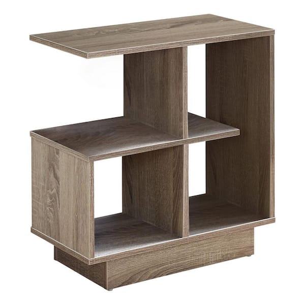 HomeRoots Jasmine 24 in. Dark Taupe Wood End Table