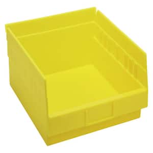 Economy Shelf 9 Qt. Storage Tote in Yellow (8-Pack)