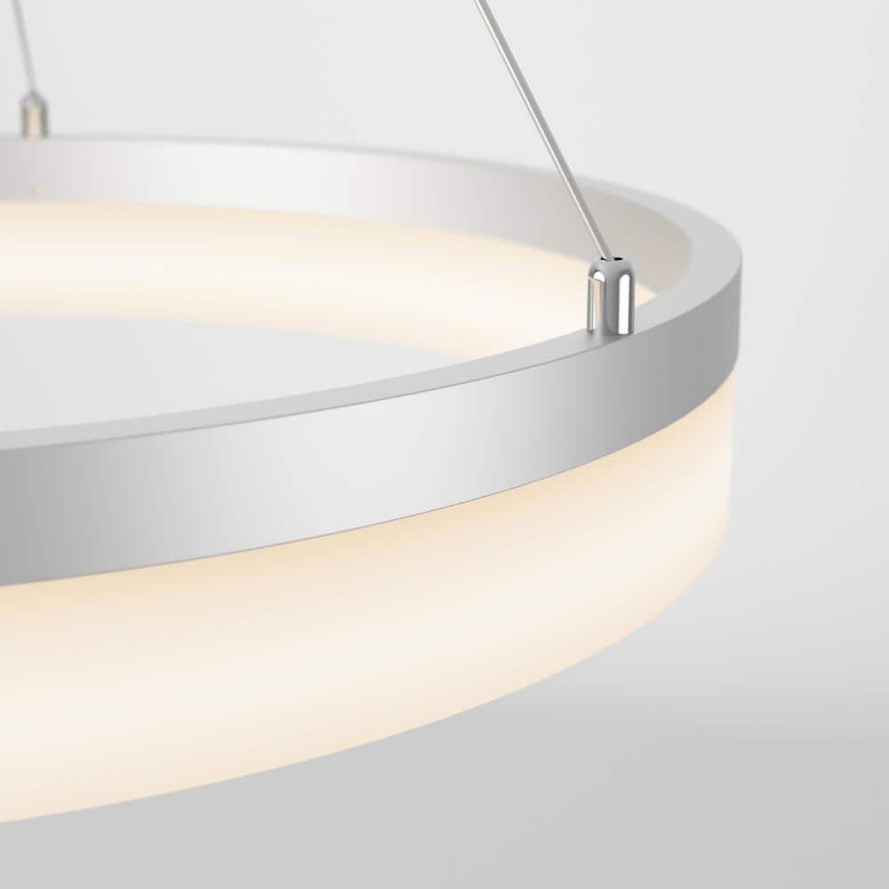 Optical Silver Crystal LED Drum Pendant Light, Contemporary Design