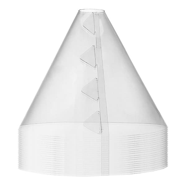 Agfabric 7 in. H. Conical Garden Plant Seedlings and Vegetable Seed Cloches Reusable Plastic Plant Cover Protection from Frost