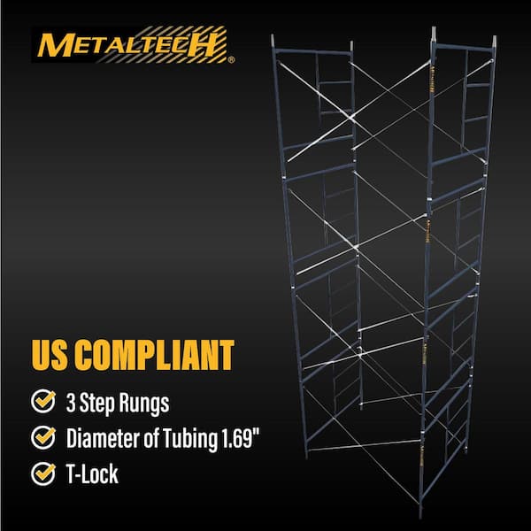 MetalTech Saferstack Scaffold Section, 4-Story 20.6 ft. x 7 ft. x