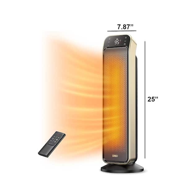 Ahfiwaso 1500 W 25 in. Electric Forced Air Indoor Tower