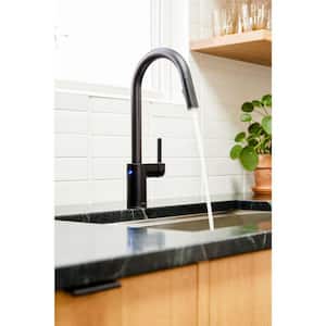 Align Single-Handle Pull-Down Sprayer Kitchen Faucet with MotionSense Wave and Power Clean in Matte Black