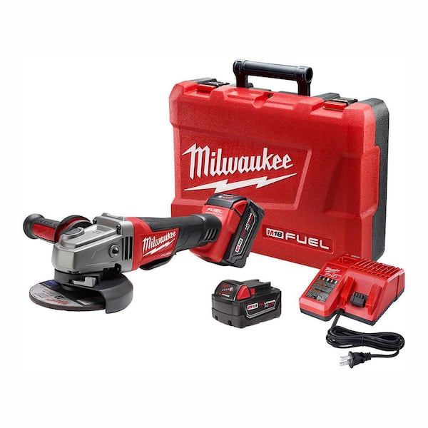 Milwaukee M18 FUEL 18V Lithium-Ion Brushless Cordless 4-1/2 in./6 in.  Grinder with Paddle Switch Kit and Two 6.0 Ah Battery 2980-22 - The Home  Depot