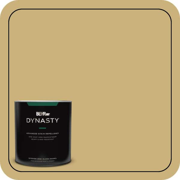BEHR DYNASTY 1 qt. #360F-4 Dry Sea Grass Semi-Gloss Enamel Interior Stain-Blocking Paint and Primer