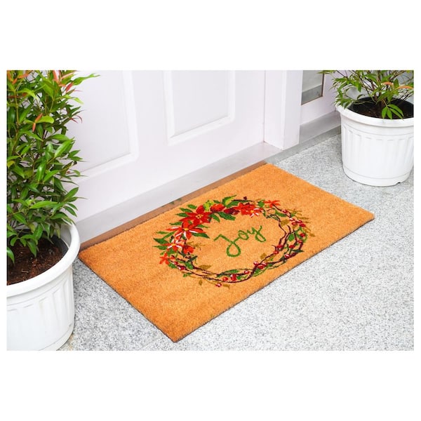1pc Christmas Doormat Welcome Mat Non-slip, Washable, Winter Home Outdoor  Entrance Mat Front Door Decor Carpet