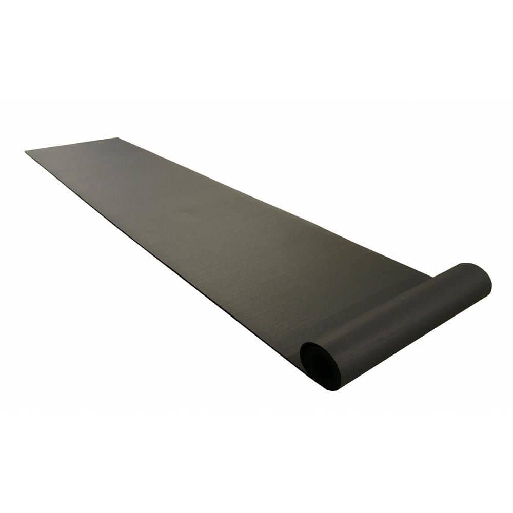 Black 96" x 48" Recycled Rubber Flooring Mat
