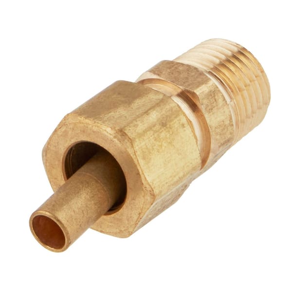 3/8 in. OD Compression x 1/4 in. MIP Brass Adapter Fitting