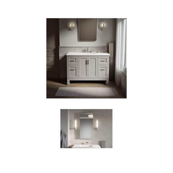 Maxstow 20 in. x 40 in. Medicine Cabinet and Quo 49 in. Vanity Combo