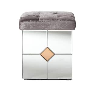 Decor 25 in. W x 35 in. H Rectangle Framed Silver Vanity Mirror