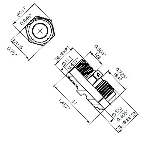 1/2 in. Flare x 3/8 in. MIP Brass Adapter Fitting
