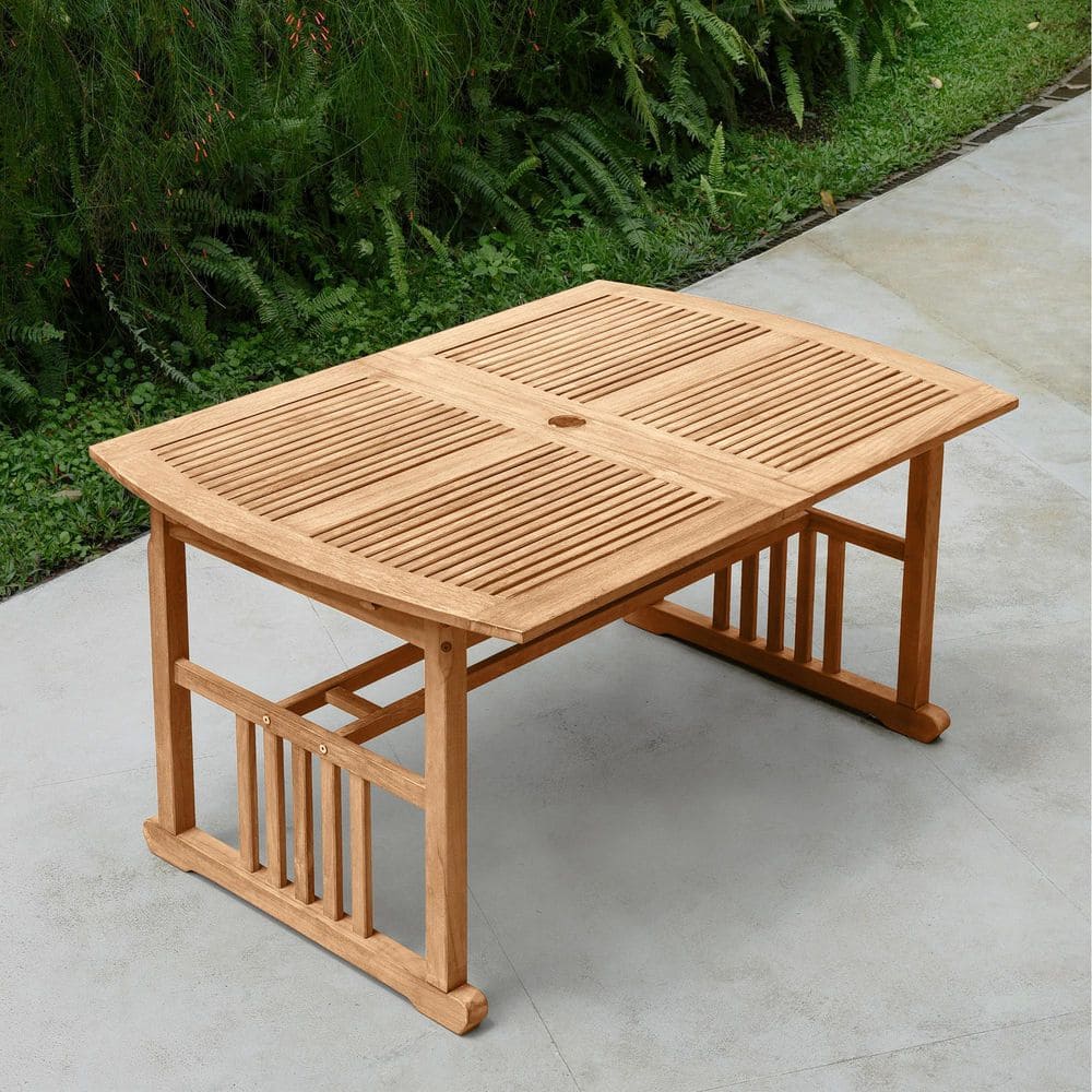 Caterina 6-Piece Teak Wood Outdoor Dining Set with Beige Cushions