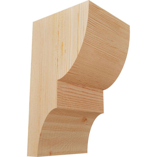Ekena Millwork 5-1/2 in. x 6 in. x 10 in. Douglas Fir Ridgewood Smooth Corbel