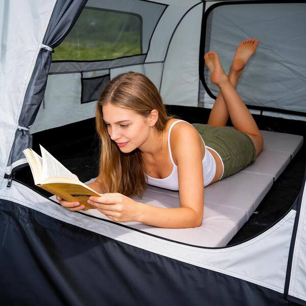 BOZTIY Oversized Folding Camping Cot with 2 in. Mattress Heavy