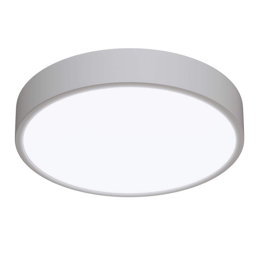 YANSUN 11.81 in. Round White Modern Integrated Selectable LED Flush Mount  Lighting Fixture, Color Temperature Adjustable H-CL035 - The Home Depot, image size:1000x1000