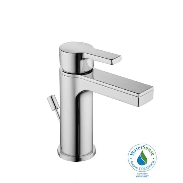 Modern Single Hole Single-Handle Low-Arc Bathroom Faucet Chrome by  Glacier Bay 
